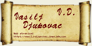 Vasilj Đupovac vizit kartica